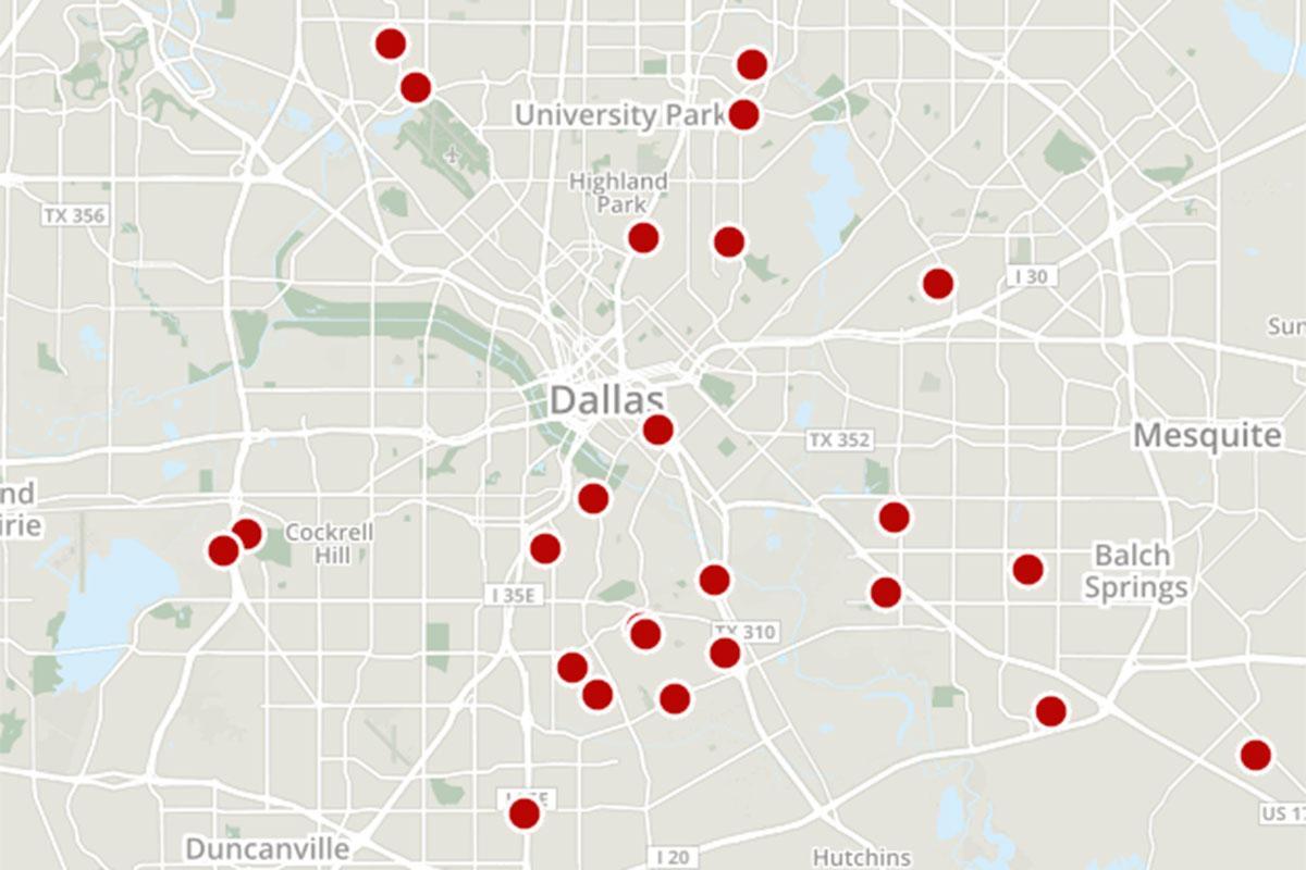 Dallas bűnügyi térkép