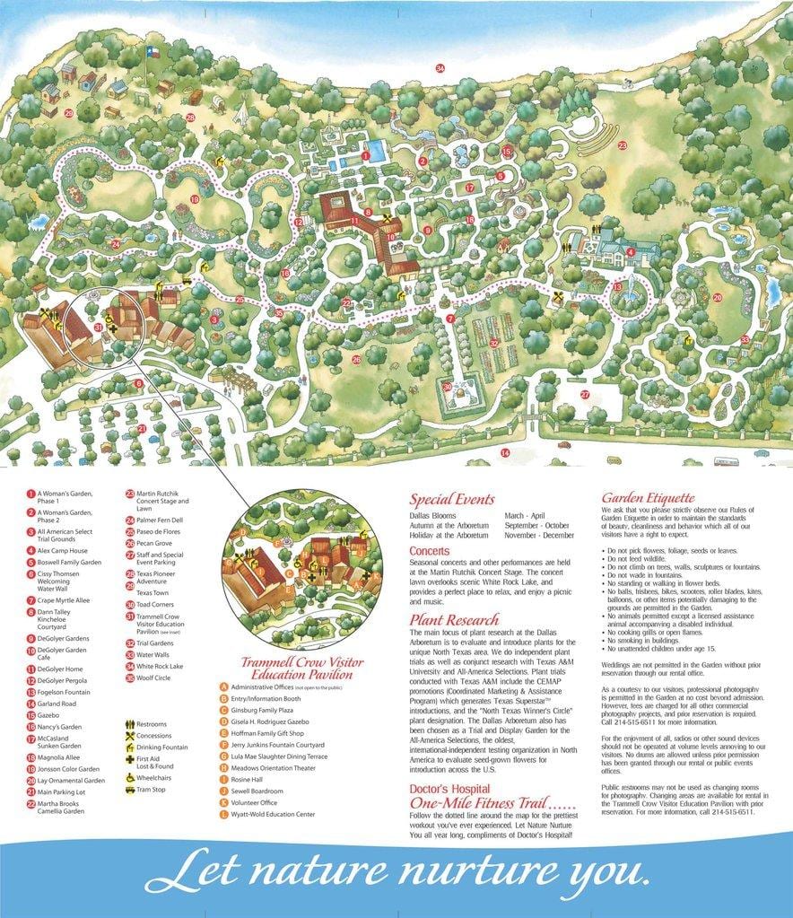 térkép Dallas arborétum