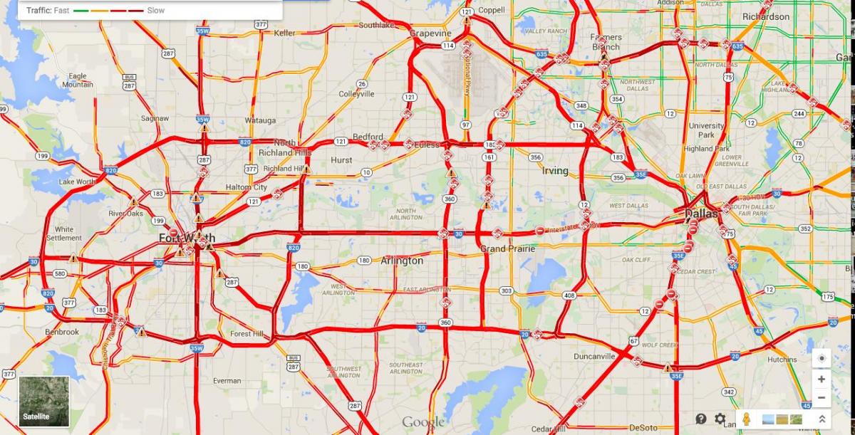 térkép Dallas forgalom
