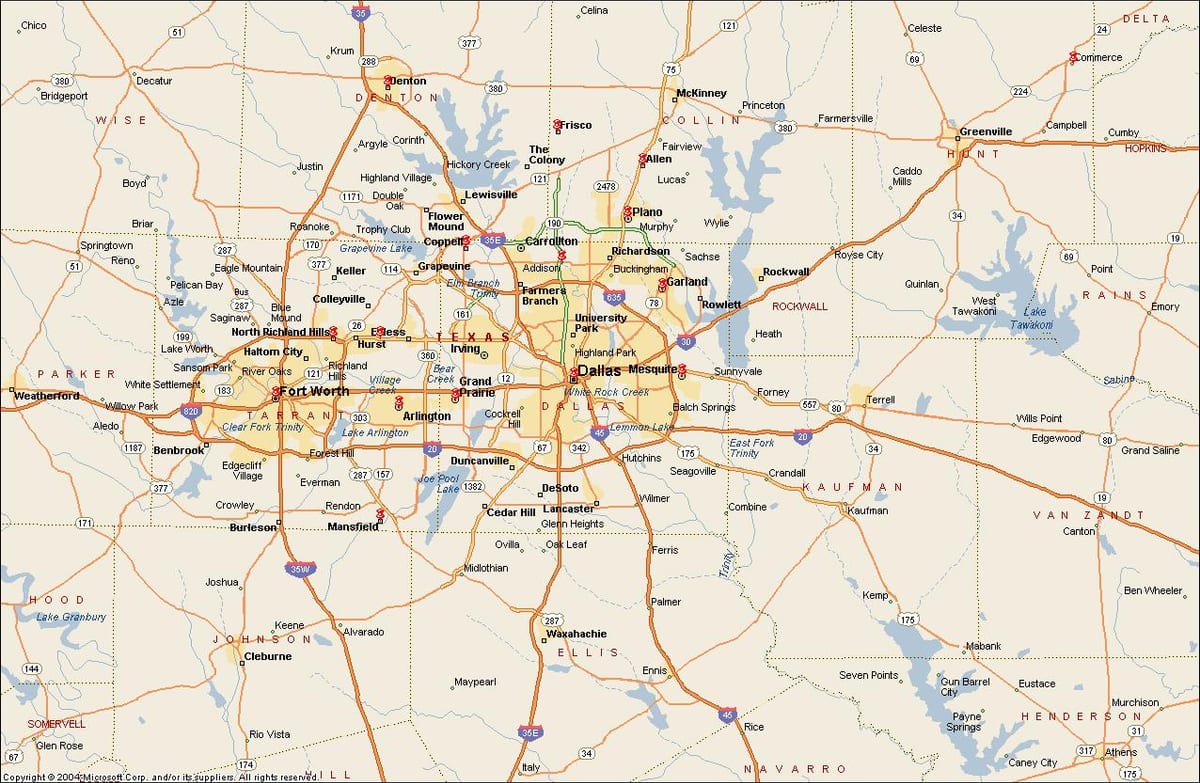 Dallas-Fort Worth térkép