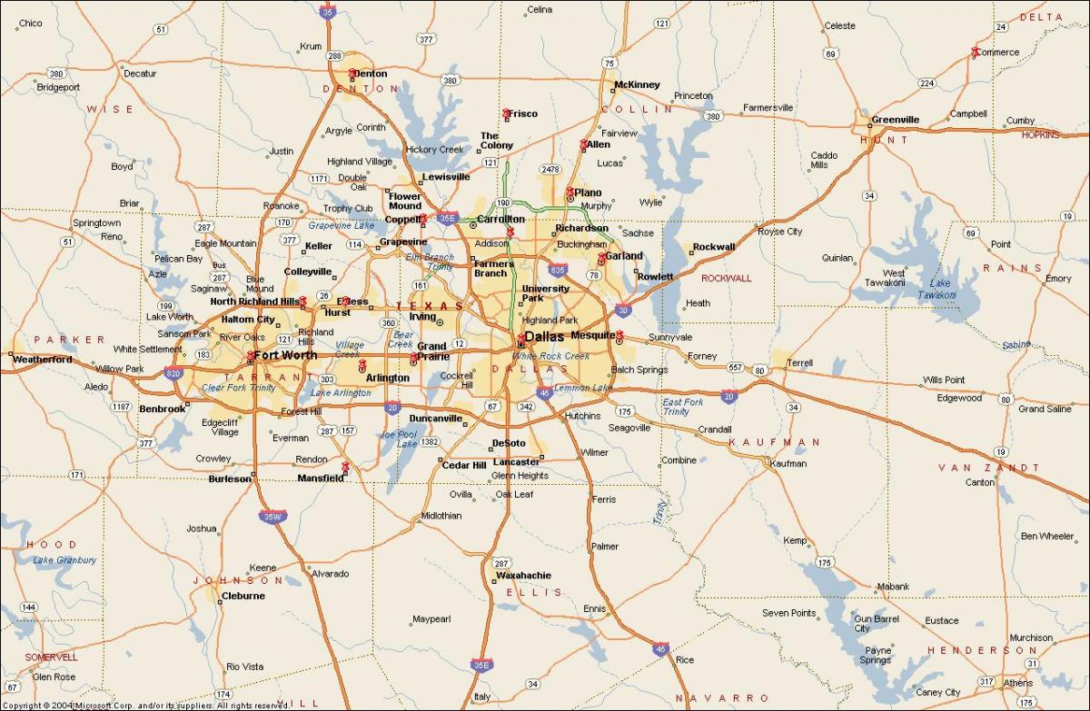Dallas-Fort Worth térkép