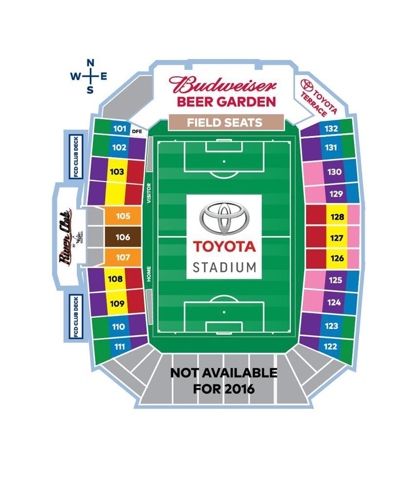 térkép Toyota Stadion-Dallas