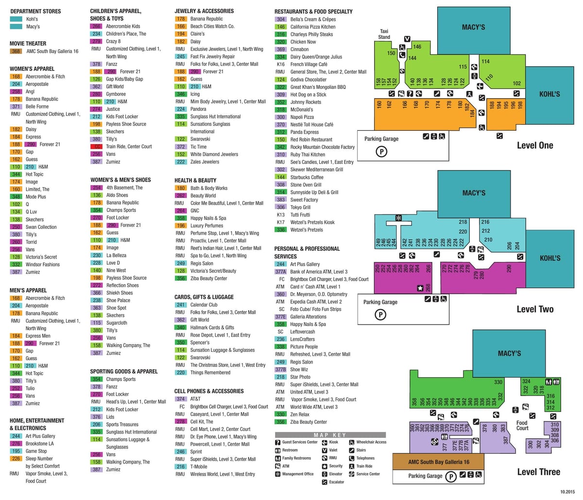 Dallas Galleria térkép