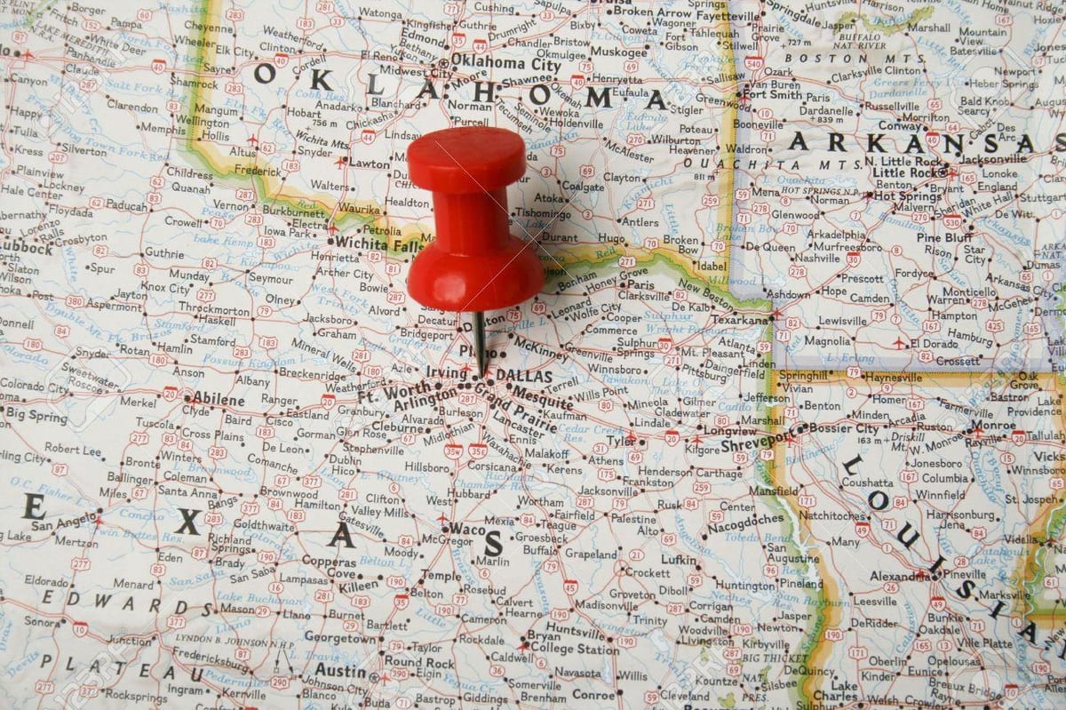 Dallas térképen