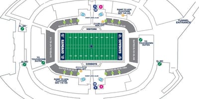 Cowboys stadion parkolás térkép