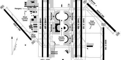 Dallas-Fort Worth nemzetközi repülőtér térkép