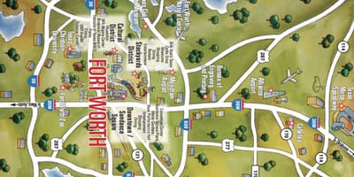 Térkép Dallas-Fort Worth területén