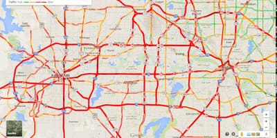 Térkép Dallas forgalom