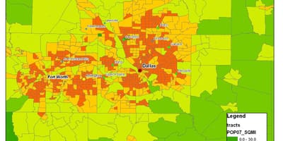 Térkép Dallas metroplex