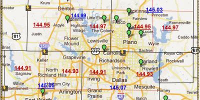 Dallas Texas irányítószám térkép
